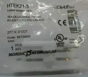 Global Trac Htek Linear Coupler Trac Light Fitting Aluminum White 277V HTEK21-3