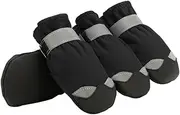 Abaodam 1Set Slip Dog Boots Reflective Puppy Shoes for Durable Paw Protectors for Dogs Cold Weather Hiking Booties