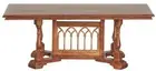 Dolls House Trestle Table Jacobean JBM Miniature Walnut Dining Room Furniture