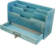 VILLFUL Wooden Desktop Storage Box Cube Drawer Organizer Sundries Holder for Office Home Color