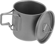 MOLUCKFU Titanium Camping Mug with Foldable Handle Lightweight Insulated Coffee Cup for Outdoor Hiking Travel and Picnics Portable Drinkware with Lid for and Versatile Use