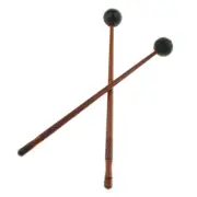 2Pcs Wood Tongue Drum Sticks Lotus Drum Xylophone Mallets Rubber Hammer tap
