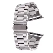 For Apple Watch Series 3,38-mm Case,Butterfly Stainless Steel Watch Band,Silver