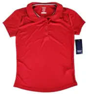 NWT NEW French Toast Girl's Large L 10/12 Solid Red Peter Pan Collar Short Top