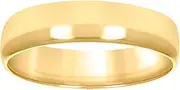 [JewelryWeb] Yellow Gold Mens Womens Unisex Wedding Band Regular Fit 5mm Jewelry for Men - Ring Size Options Range: J to Z