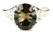 Smoky Quartz, 925 Sterling Silver Ladies Ring, SR057-Handmade