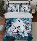3D Blue Leaf Bird 1788NA Bed Pillowcases Quilt Cover Duvet Andrea haase Fay