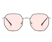 G127 Outdoor Cycling TAC Ocean Film Polarized Color-changing Sunglasses Silver Frame To Pink Flat Glasses for Men and Women