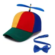 Children Propeller Baseball Caps+Bow Tie Harajuku Windproof Hat Propeller Hat