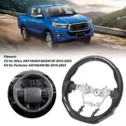 Carbon Fiber Steering Wheel Perforated Leather Steering Wheel For Hilux Fortuner