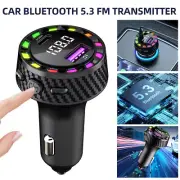 Handsfree Bluetooth Car FM Transmitter Dual USB Type C Fast Charger MP3 Player