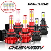 For Lexus RX350 2007-2009 Combo LED Headlights Fog Light Bulbs Kit 6500K 4-Sided (for: Lexus)