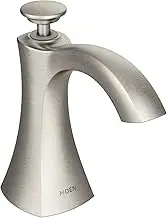 Moen S3948SRS Transitional Deck Mounted Kitchen Soap Dispenser with Above The Sink Refillable Bottle, Spot Resist Stainless