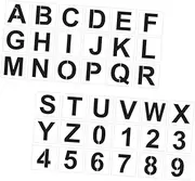 DOITOOL 1 Set Reusable Font Drawing Stencils for Painting Durable Pet Alphabet Templates for DIY Crafts Early Education and Creative Art Projects Beige