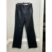 NWT BLANKNYC Faux Leather Vegan Pants Bootcut Black Womens 12 Size 31