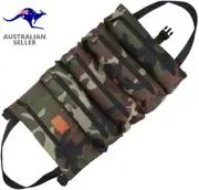 Tool Roll up Bag with 5 Zipper Pockets,Multi-Purpose Back Seat Organizer and Han