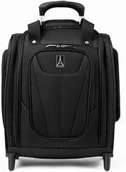 [Travelpro] Luggage Maxlite 5 Softside Lightweight Rolling Underseat Compact Carry on Upright 2 Wheel Bag, Men and Women, Black, 15-Inch, Black, 15-Inch, Maxlite 5 Rolling Underseat Compact Carry-on Bag