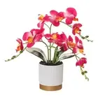 Artificial Flower Plants Decoration Gold-bottomed Home Phalaenopsis Bonsai