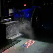 USA Flag Projector LED Door Light, Passenger Side Fits Kenworth, Peterbilt