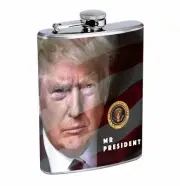 President Donald Trump D7 8oz Stainless Steel Flask Drinking Whiskey Liquor