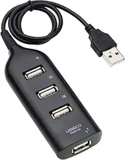SHU-Store Fit for Hub Adapter USB Hub Mini USB 2.0 4-Port Splitter Fit for PC Laptop Notebook Receiver Computer Peripherals Accessories (Color : Black)