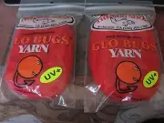 2 Packs = 30' Fishing Fly Tying Bug Shop Glo Bugs Yarn Deep Dark Red UV+