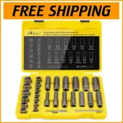 Versatile 28-Piece Lug Nut Removal Tool Set - Cr-Mo Deep & Shallow Extractors
