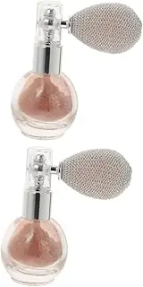 Beavorty 2pcs Body Powder Spray Shimmering Spray Cosmetic Glitter Eyeshadow Pressed Powder Spray Glitter Face High Gloss Spray Glitter for Hair Glitter Makeup Highlighter Plastic Miss Bulk