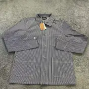 A.P.C. Denim Jacket Mens Extra Large Button Up Denim Chore Trunker Pinstripe