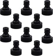 Antrader 10-Pack Plastic Black 3/4" Quick-Connect Garden Hose Female Connector Set
