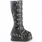Demonia Stomp-223 Vegan Leather Wedge Boots • Ships in 2-4 Weeks • Gothic
