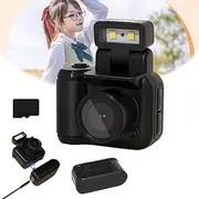 Tiny Nostalgic Camera, Retro Camera, Keychain Camera, Mini Camera Keychain, Miniretroflex Nostalgic Camera, Small Digital Camera Video Recorder with LED Flash Light, Black-32GB
