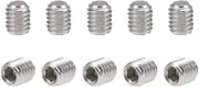 uxcell 50Pcs M4x5mm Internal Hex Socket Set Grub Screws Flat Point 304 Stainless Steel Screw