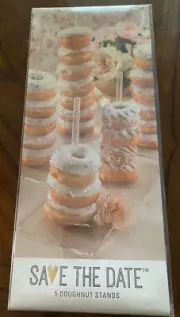 Save the Date 5 Piece Donut Stand Plastic New