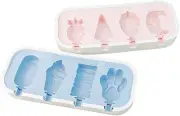 2 PCS Ice Lolly Moulds Lemon Shape Silicone Ice Cube Mold Popsicle Maker