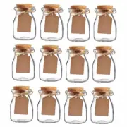 12 Pcs 3.4oz Glass Party Favor Jars with Cork Lids for Wedding Party Decor