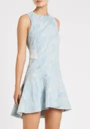 Sass & Bide Call Me Denim Embroidered Dress Sz 12 Unworn New With Tags Mermaid