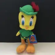 NWT Vintage Ace Tweety Bird Robin Hood 1997 Plush 11" Stuffed Toy Looney Tunes