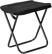 Camping Stool Seat Folding Small Chair with Zipper Handbag for Adults Portable Folding Stool Fishing Stool for Traveling BBQ, Black