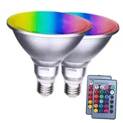 PAR38 LED Floodlight Bulb, 30W Color Changing Light Bulb, Remote 30.0 Watts