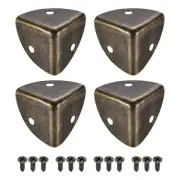 26x26x26mm Metal Box Corner Protectors Edge Guard Bronze Tone 20pcs
