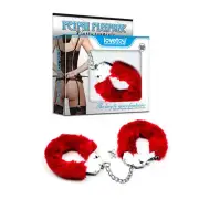 Fetish Pleasure Fluffy Hand Cuffs-(lv1501red)