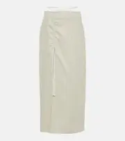 [SIR] SIR Musee wrap linen midi skirt AU 8 beige