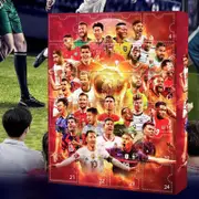 2024 World Cup Figures Dolls Christmas Advent Calendar 24 Days XMAS Countdown Kids Toys Decor Gift