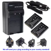 2x Battery +Charger For FUJIFILM NP-120 B FNP120 FinePix 603 F10 F11 M603 Zoom