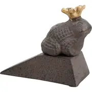 LVD Cast Iron Doorstop Frog Prince Door Stopper Home Decor 10.5x8.5cm Brown