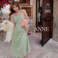 在飛比找蝦皮商城優惠-ANNE｜花花細肩帶連身裙【AD10254】細肩帶洋裝 細肩