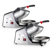 2 X Commercial 300 W Dual Blade Electric Ice Shaver Machine Smoothie Maker