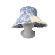 Aerie Light Blue Tie-Dye Fringed Edge OSFM Bucket Hat