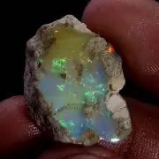 15.40Ct Original AAA+ Ethiopian "Play-Of-Color" Fire Opal Rough Natural Gemstone